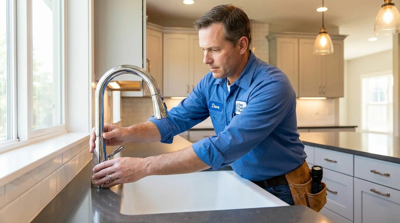Kitchen faucet installation by Johns Plumbing LLC in Taos
